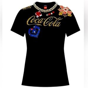 Pinko T-shirt Coca Cola for Pinko Collab short sleeve black T-shirt size Small